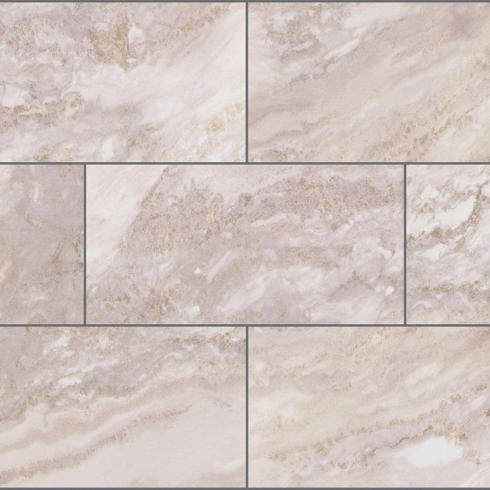 Trailridge Marble 12 MIL x 12 in. W x 24 in. L Click Lock Polished Waterproof Vinyl Tile Flooring (20 sq. ft./Case) price history on PriceWatchPro