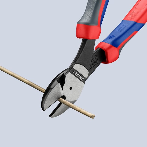 KNIPEX 8 in. High Leverage Angled Diagonal Comfort Grip Cutting