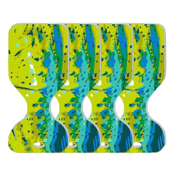 VOS Green Graphic Print Water Saddle Pool Floating Seat for Adults and Kids (4-Pack), Number of People: 1