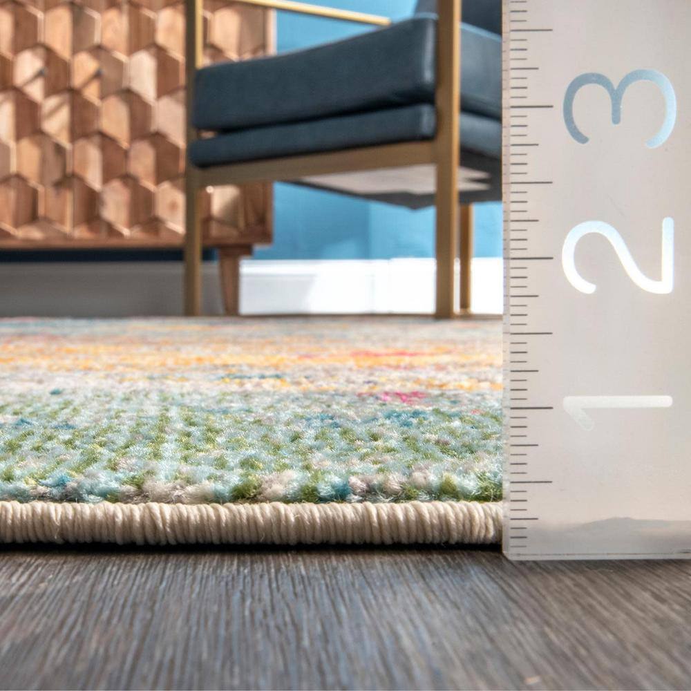 Monet Multicolor Abstract Synthetic 3' x 5' Area Rug