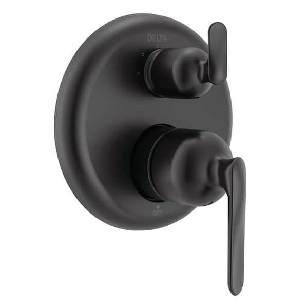 Bonacci 3-Setting Integrated Diverter 2-Handle Valve Trim Kit in Matte Black (Valve Not Included)