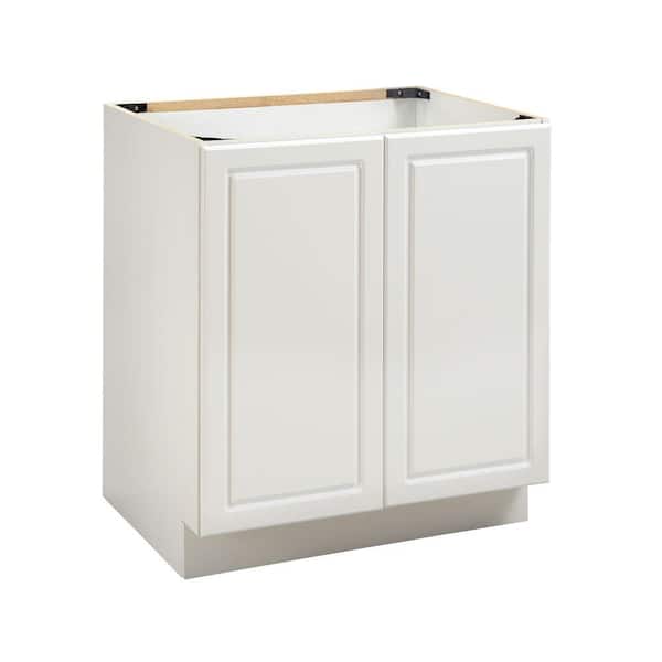 Heartland Cabinetry Heartland Ready to Assemble 30x34.5x24.3 in. 2 Door Sink Base in White