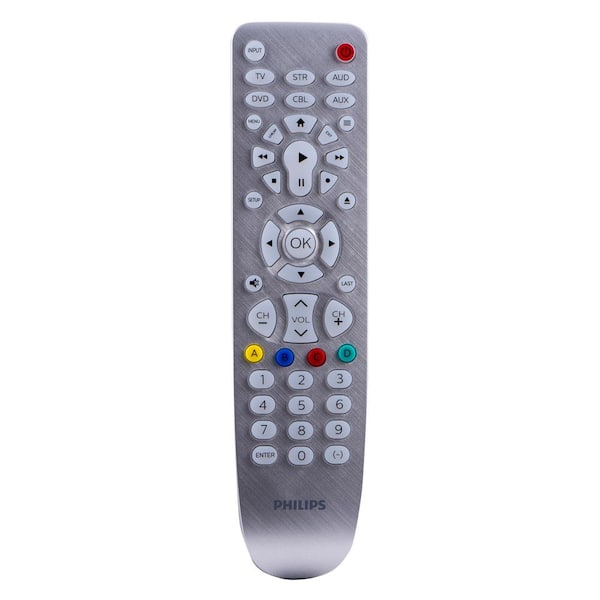 Philips 6-Device Backlit Universal TV Remote Control in Silver