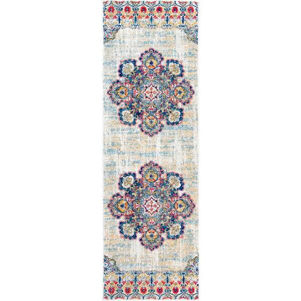 nuLOOM Festa Majestic Floral Yellow 3 ft. x 8 ft. Runner