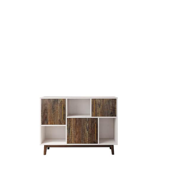 Unbranded Espresso China Cabinets with Display Stand and Door