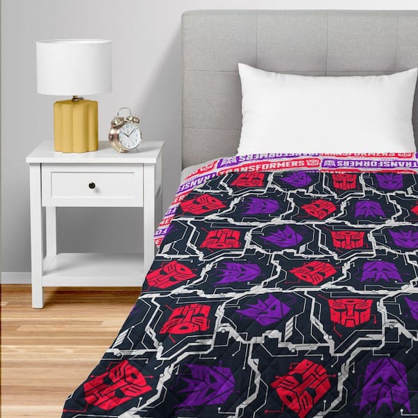 Transformers Transformer Logo Quilted Throw Blanket 60x80 in.