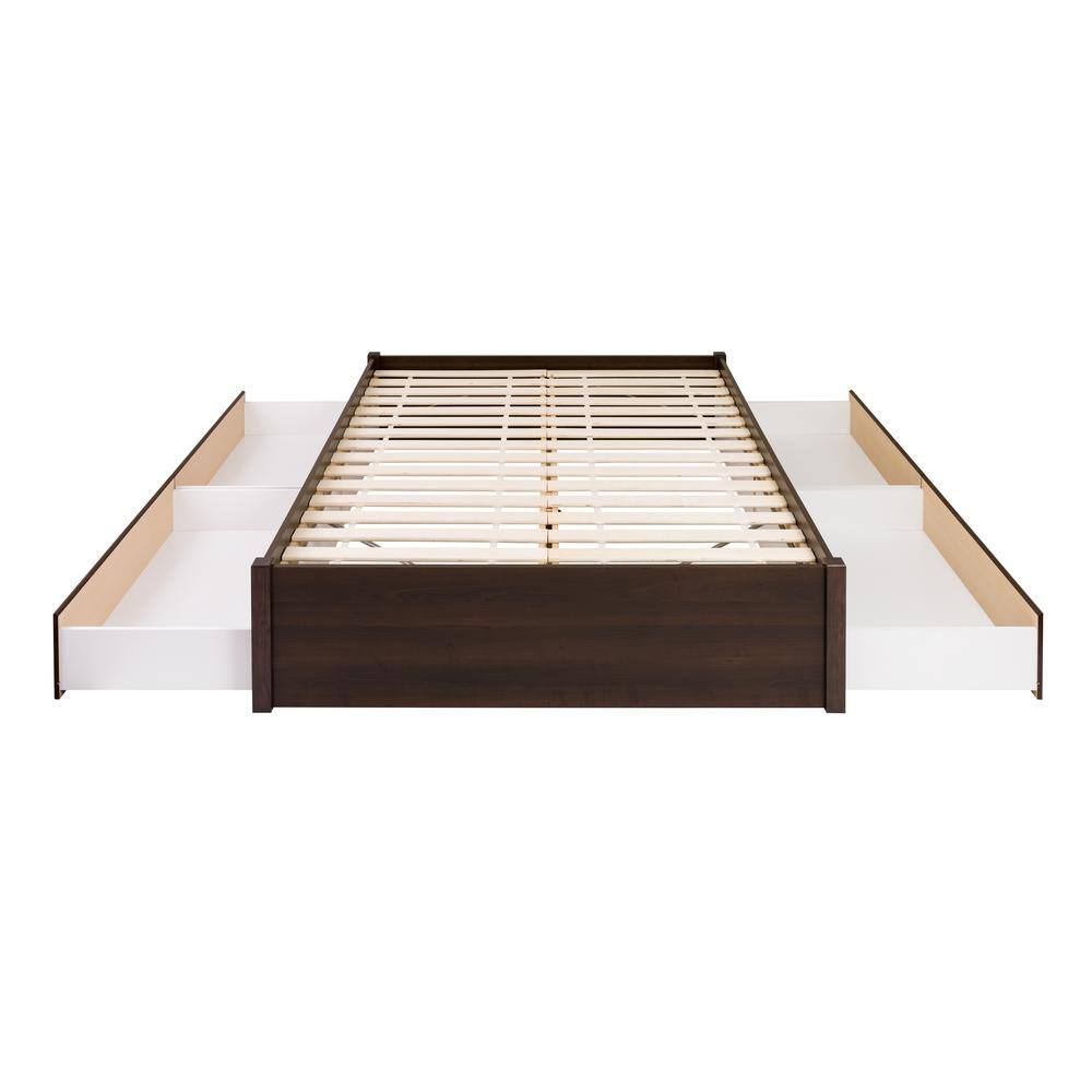 Elegant Queen 4-Drawer Wood Frame Platform Bed with Storage