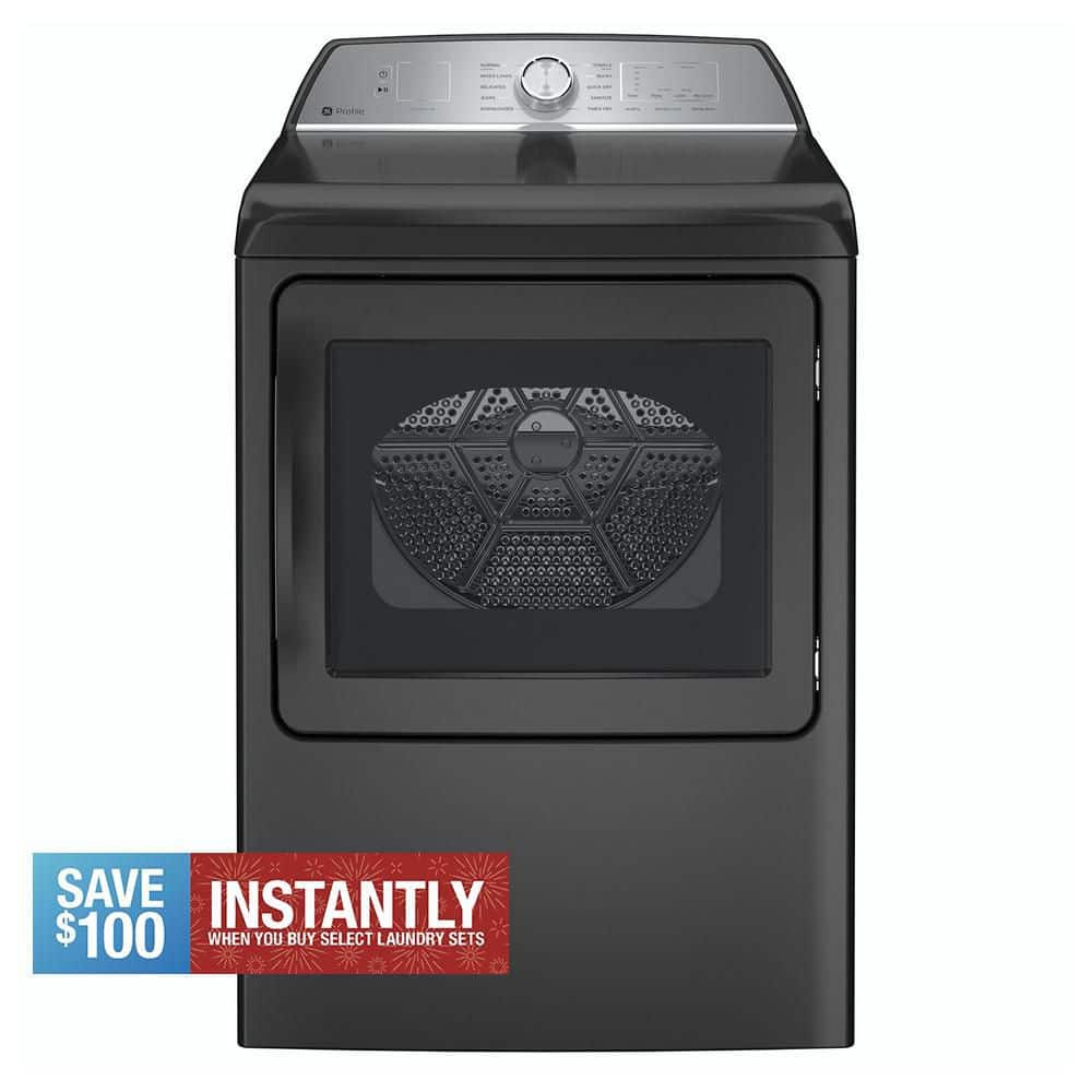 Profile 7.4 cu. ft. Smart Electric Dryer in Diamond Gray with Sanitize Cycle and Sensor Dry, ENERGY STAR