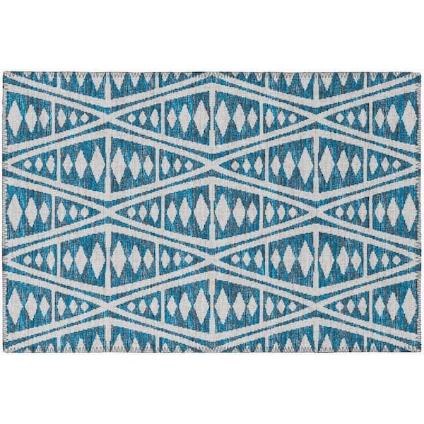 Addison Rugs Modena Indigo 1 ft. 8 in. x 2 ft. 6 in. Southwest Accent Rug