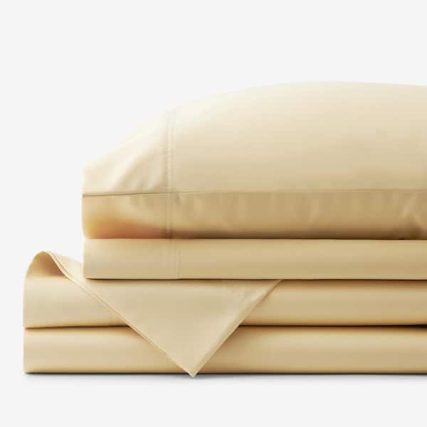 The Company Store Legends Hotel Supima Cotton Wrinkle-Free 4-Piece Cornsilk Sateen Full Sheet Set
