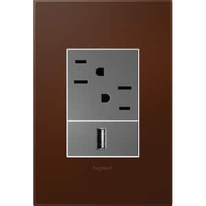 adorne 1 Gang Plus Decorator/Rocker Wall Plate, Russet (1-Pack)