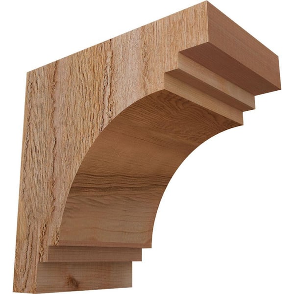 Ekena Millwork 6 in. x 10 in. x 10 in. Western Red Cedar Pescadero Rough Sawn Corbel