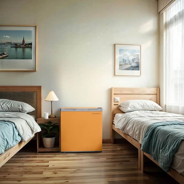 Frigidaire 1.6 cu. ft. Mini Fridge in Orange with Freezer EFR115-B