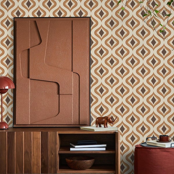 Transform Trippy Orange Peel & Stick Wallpaper