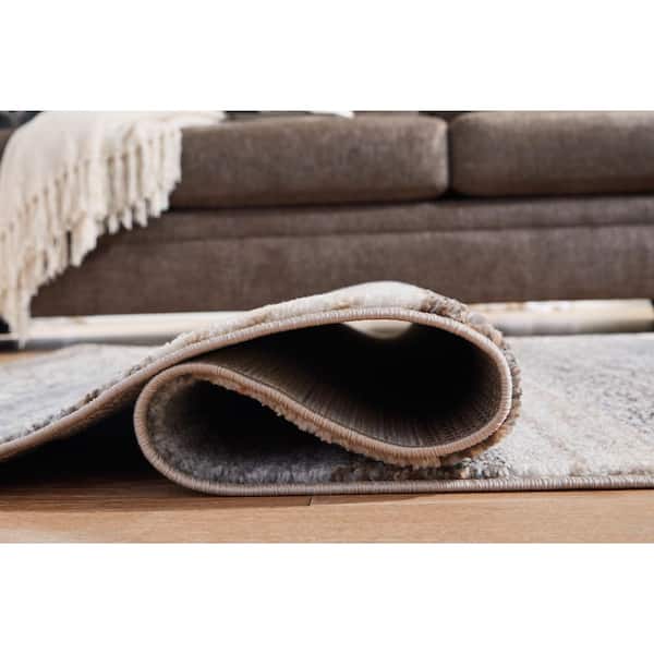 Sethburn Gray 8 ft. x 10 ft. Striped Area Rug