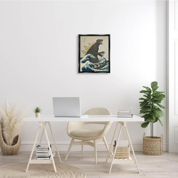 The Stupell Home Decor Collection Godzilla in the Waves