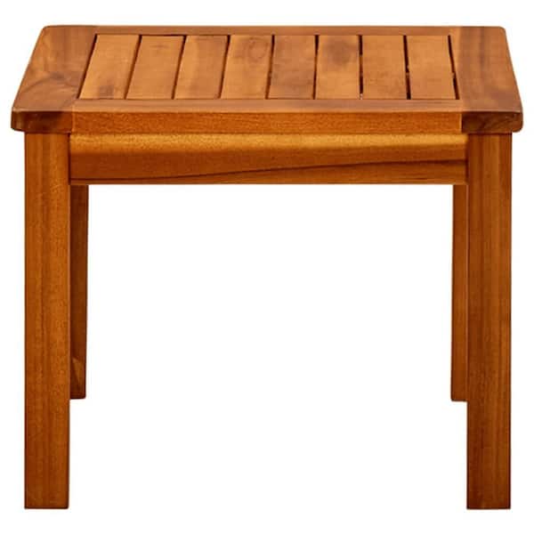 Movisa 17.7 in. x 17.7 in. x 14.2 in. Solid Acacia Wood Patio Coffee Table