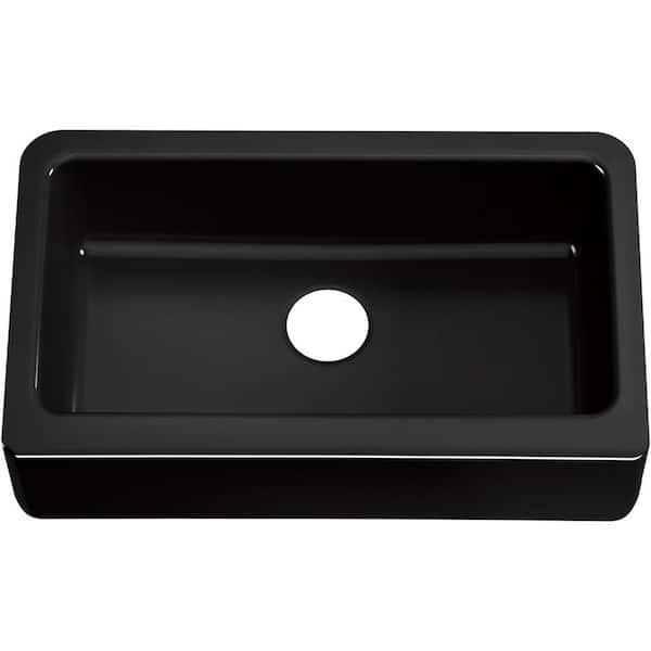 KOHLER Elmbrook Cast Iron 33 in. Single Bowl Farmhouse Apron Front