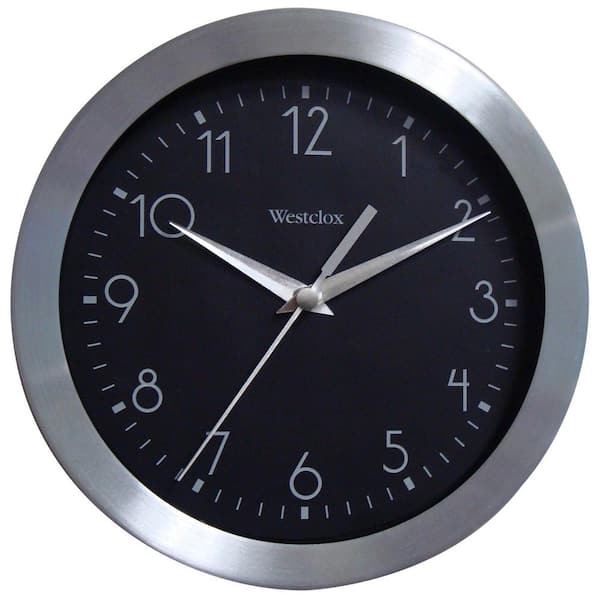 Westclox 9 in. Metal Frame Analog Wall Clock