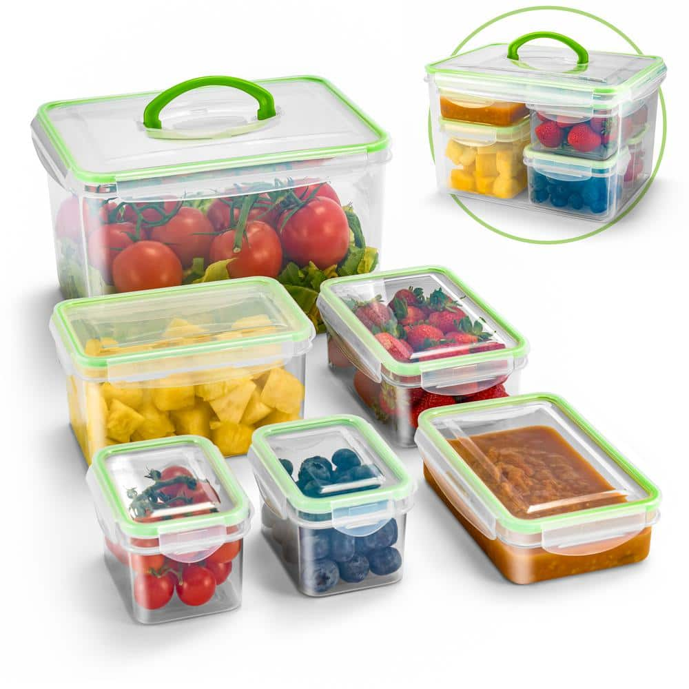 Sorbus Airtight Storage Containers with Snap-On Lids 12-Piece - BPA Free Multi-Purpose Organizational Containers