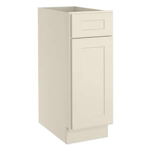Newport Antique White Plywood Shaker Style 1-Door 1-Drawer Base Kitchen Cabinet (12 in.W x 24 in.D x 34.5 in.H)
