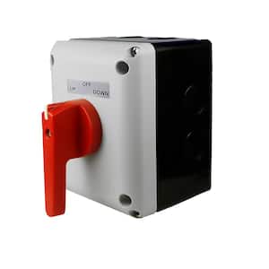 120/240V AQC, 20A, 2HP, Single Phase, Boat Lift switch or Motor Reversing Switch w/Front Mounted Red Handle -Maintained