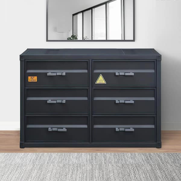 Grey metal deals dresser