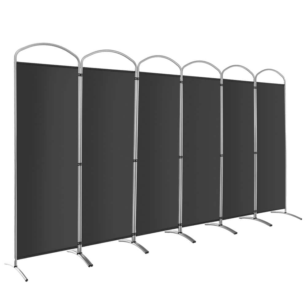6-Panels Folding Privacy Screen 6 ft. Tall Fabric Privacy Screen for Home in Grey price history on PriceWatchPro