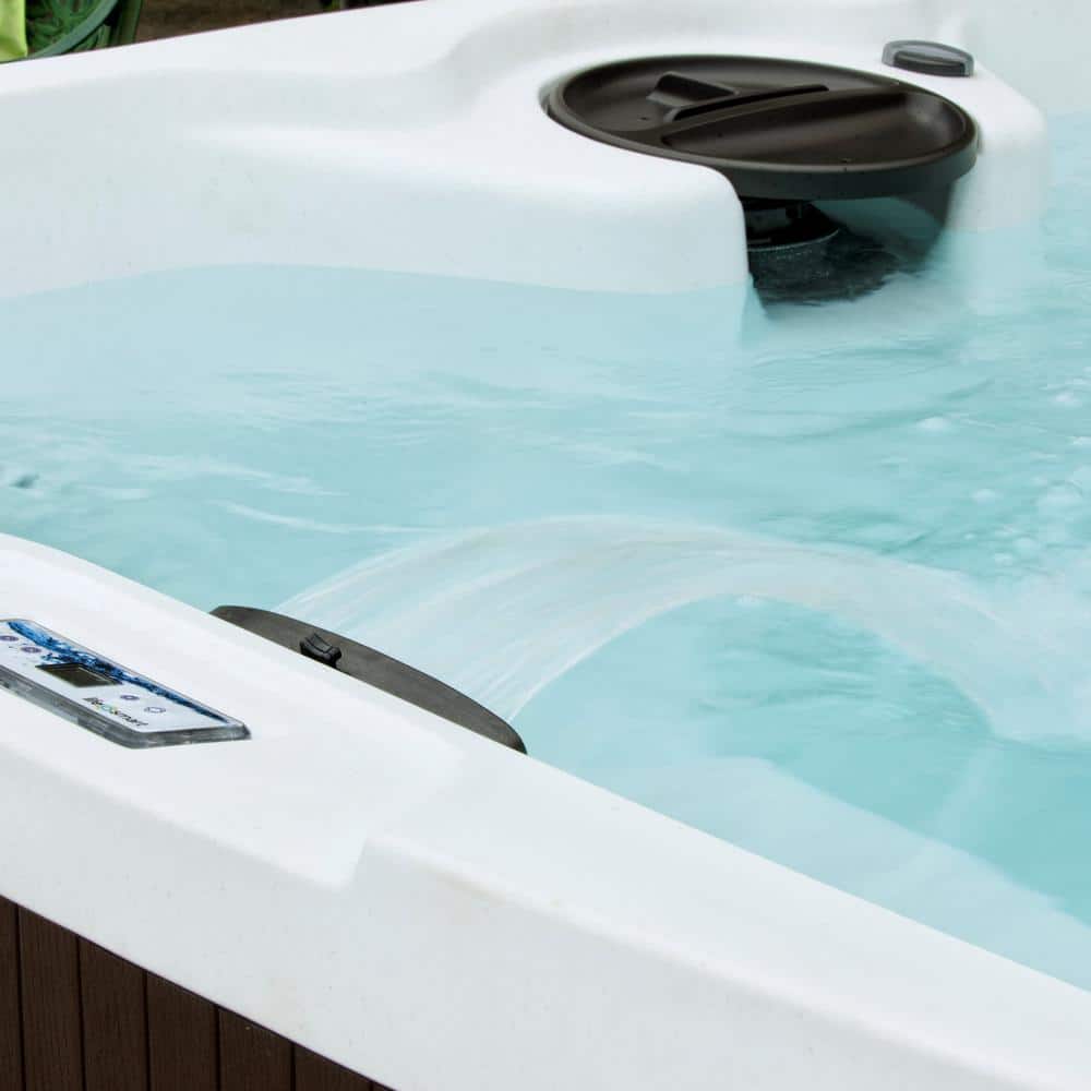 Leganza 6-Person 90-Jet Arctic White and Espresso Hot Tub