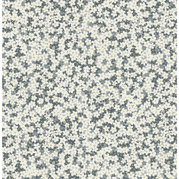 A-Street Prints Giverny Grey Miniature Floral Strippable Wallpaper (Covers 56.4 sq. ft.)