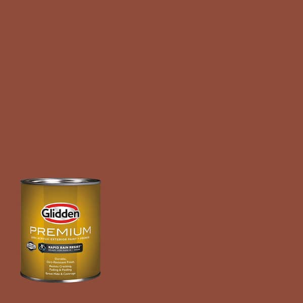 Glidden Premium 1 qt. PPG1063-7 Ancient Copper Satin Exterior