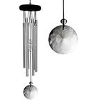 Signature Collection, Woodstock Crystal Meditation Chime, 16 in. Silver Wind Chime CCMC