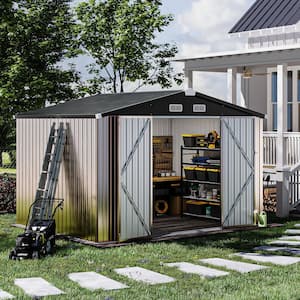 10 ft. W x 7.5 ft. D Metal Storage Shed for Garden and Backyard (75 sq. ft.)