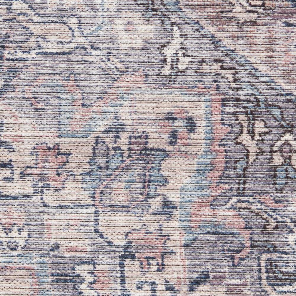 Light Blue Multi Floral Cotton Chenille Runner Rug 2' x 6'