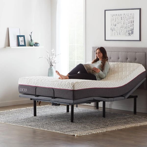 lucid basic remote controlled adjustable bed