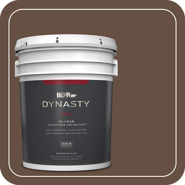 BEHR DYNASTY 5 gal. #760B-7 Revival Mahogany Flat Exterior Stain ...