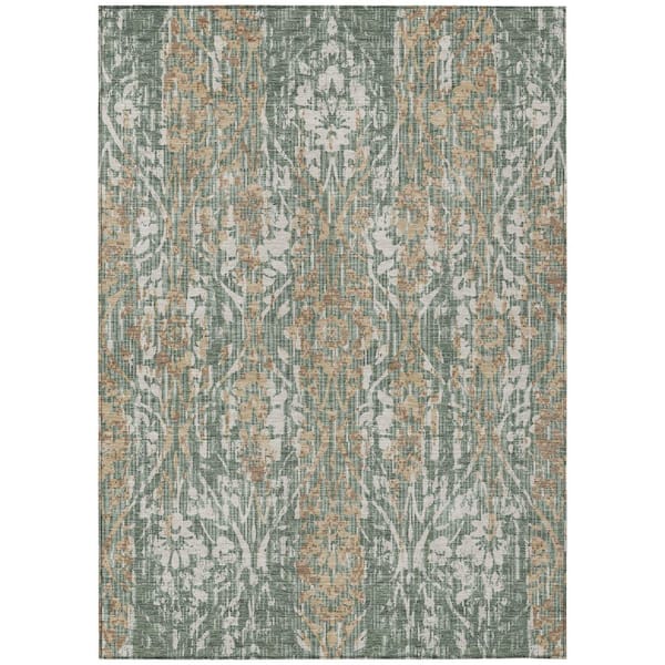 Chantille Machine Washable Indoor/Outdoor Abstract ACN2482 Basil 9 ft. x 12 ft. Area Rug