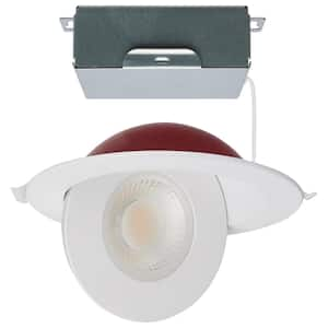 6 in. Adjutsable CCT Canless New Construction IC Rated Dimmable Indoor Fire Rated Integrated LED Recessed Light