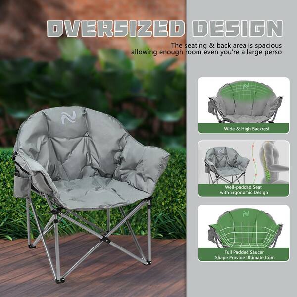Oversized Chair Camping Chairs With Back Support BOZTIY Oversized