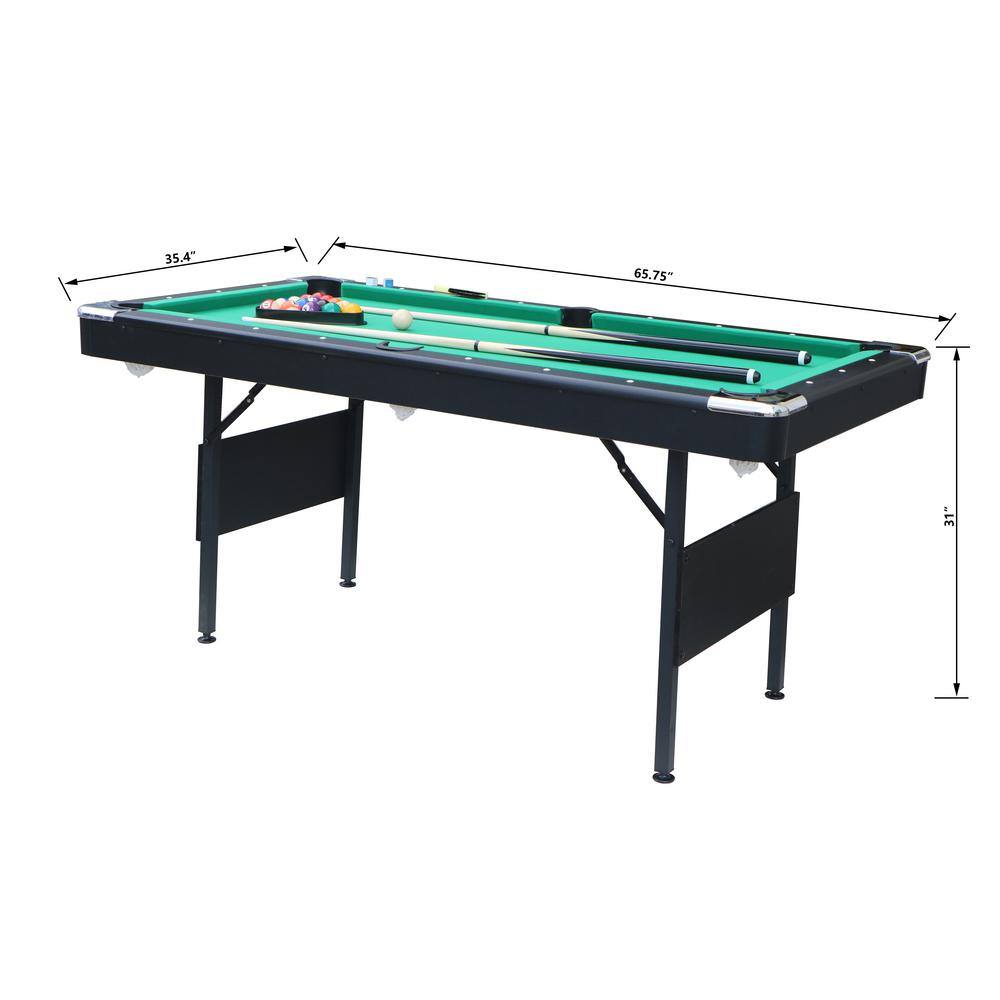 Green Foldable 3-in-1 Pool and Ping Pong Table