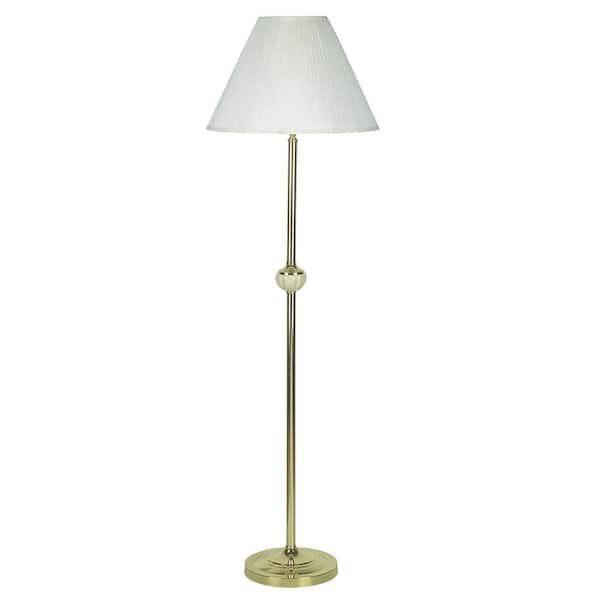 Ivory Ceramic Brass Floor Lamp 3618ivb, Floor Lamps Made In Usa