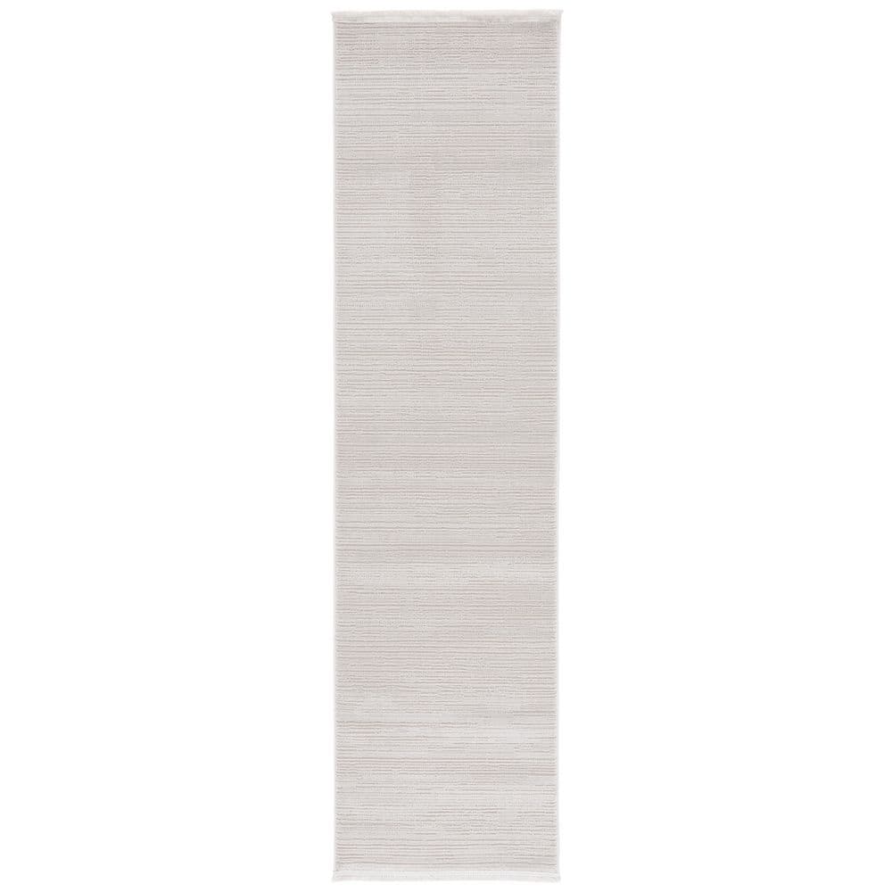 UPC 198162059247 product image for Mila 2 ft. x 8 ft. Ivory/Light Gray Abstract Striped Runner Rug | upcitemdb.com