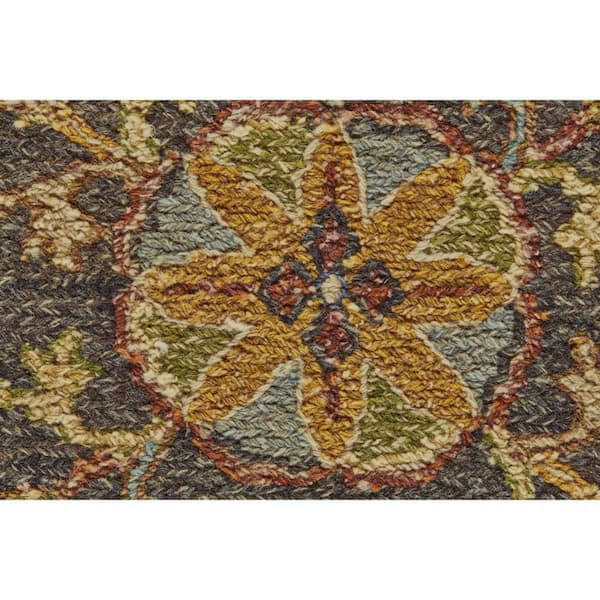 2 X 3 Brown, Gold Geometric Area Rug