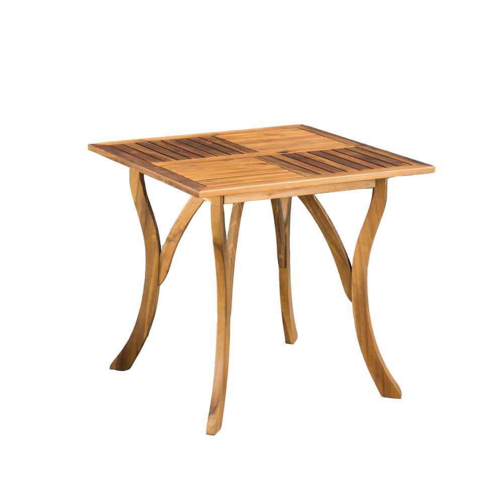 Teak Acacia Wood Square Outdoor Side Table