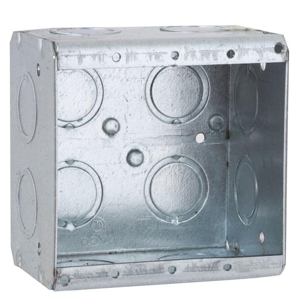 RACO 2-Gang Masonry Box, 2-1/2 in. Deep with 1/2 and 3/4 in Concentric KO's (25-Pack)