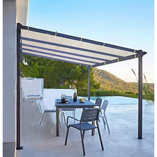 Shatex 90% Shade Fabric Sun Shade Cloth with Grommets for Pergola Cover Wheat 