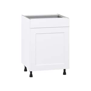 Wallace Painted Warm White Shaker Assembled Base Kitchen Cabinet with a Drawer (24 in. W x 34.5 in. H x 24 in. D)