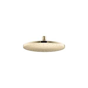 Contemporary 1-Spray Patterns 2.5 GPM 10 in. Ceiling Mount Fixed Shower Head Rainhead in Vibrant French Gold