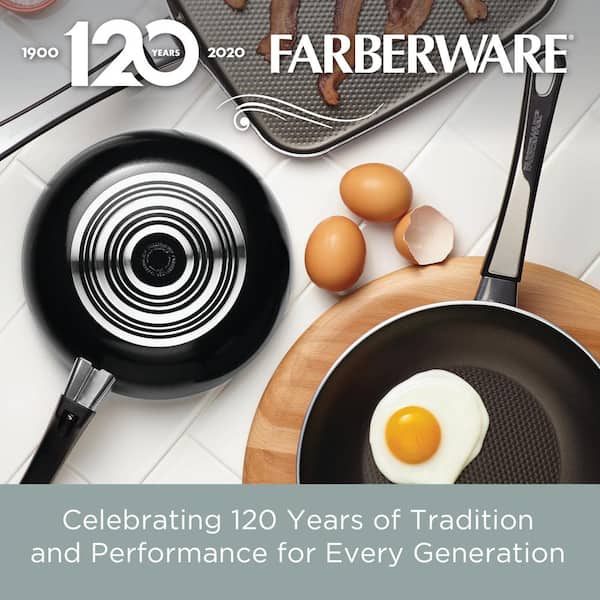 Farberware 20 Piece Easy Clean Aluminum Nonstick Cookware Pots and Pans  Set, Black 