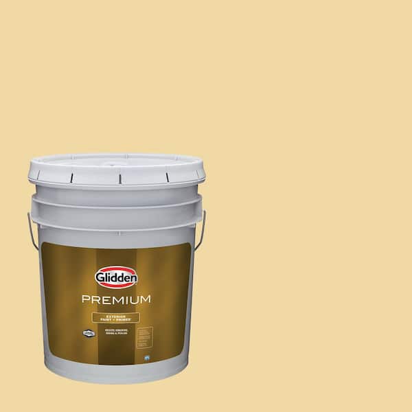 Glidden Premium 5 gal. PPG1106-2 Upbeat Satin Exterior Latex Paint
